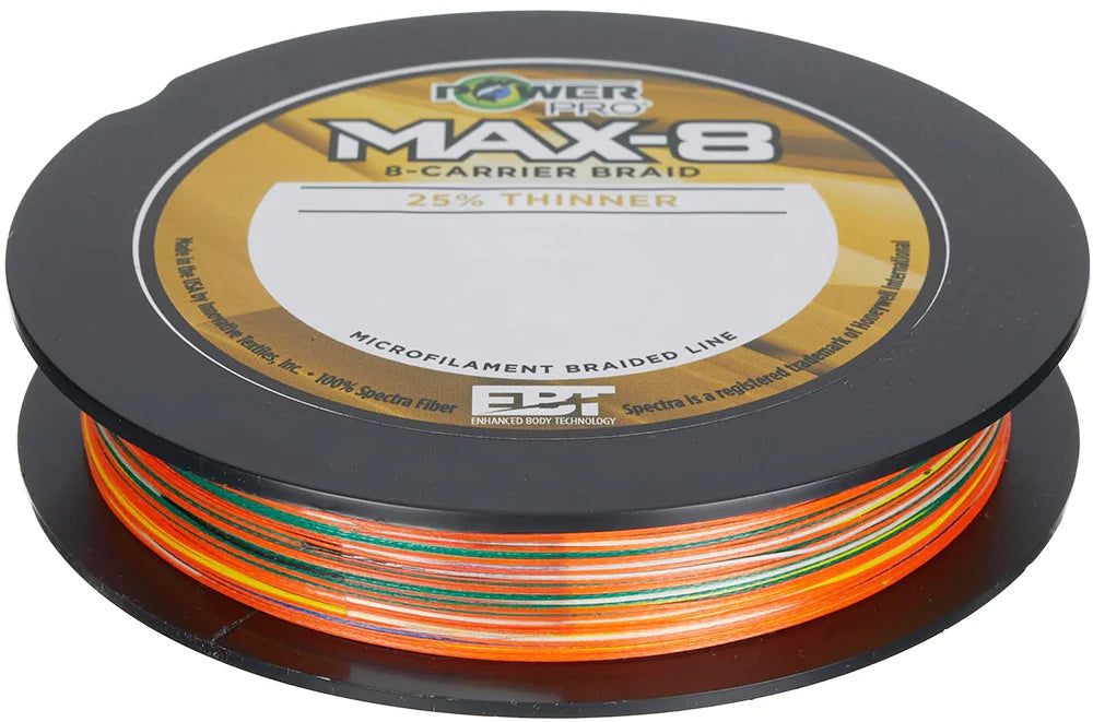 Power Pro Maxcuatro Max 8 4 Color Metered Braid Standard Spool 333 Yards