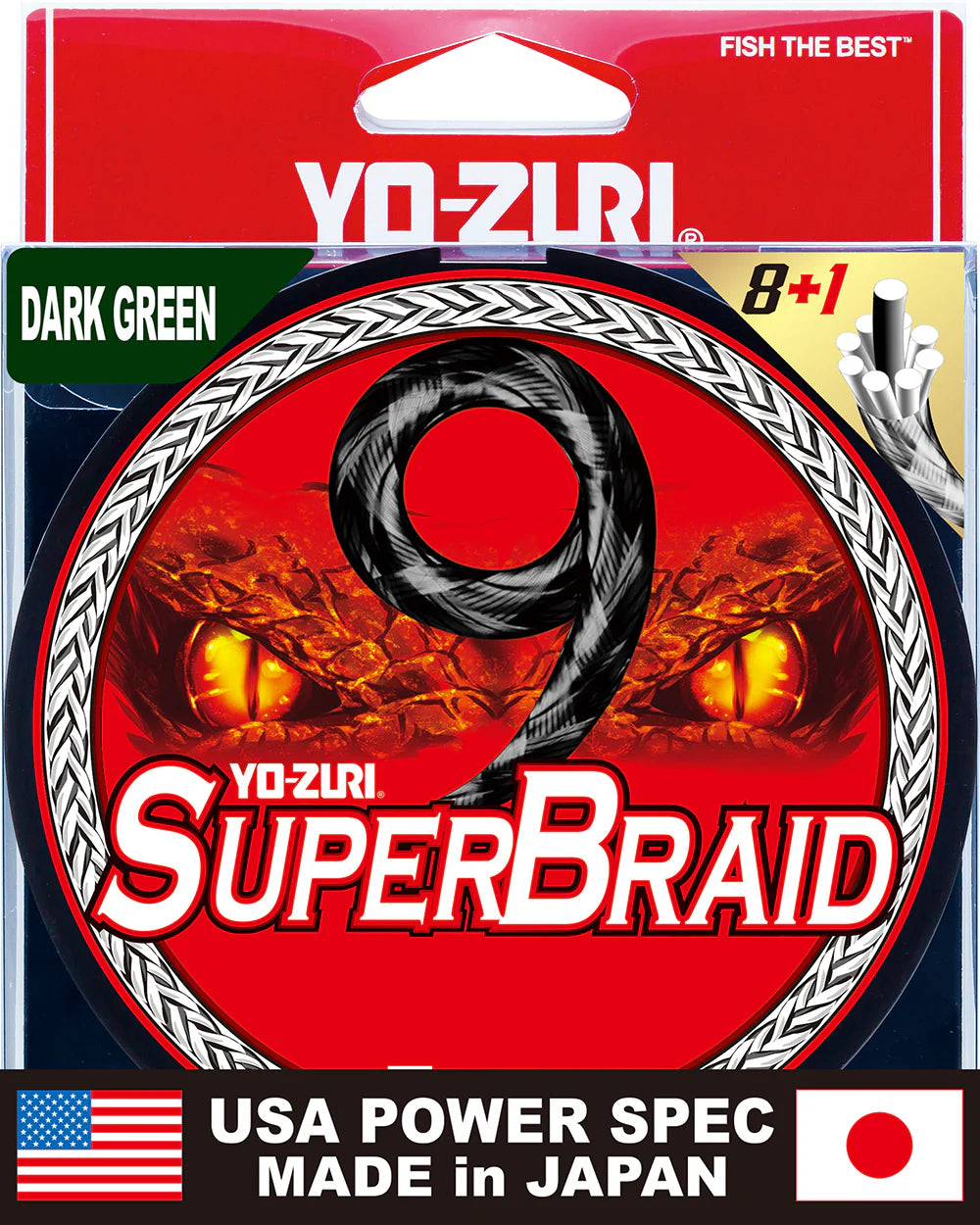 Yo Zuri SuperBraid 9 Dark Green Standard Spools 150 Yards
