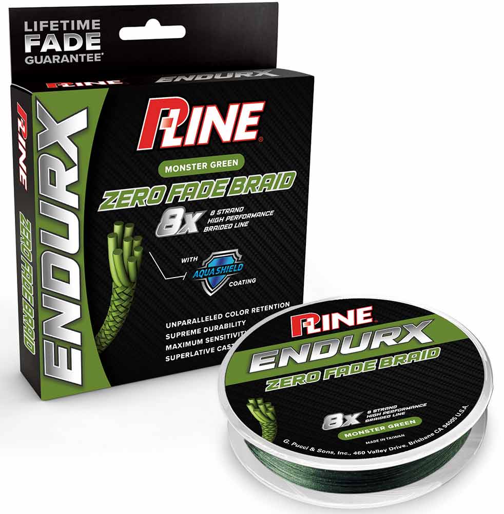 P Line EndurX No Fade Monster Green Braid 150 Yard Spools