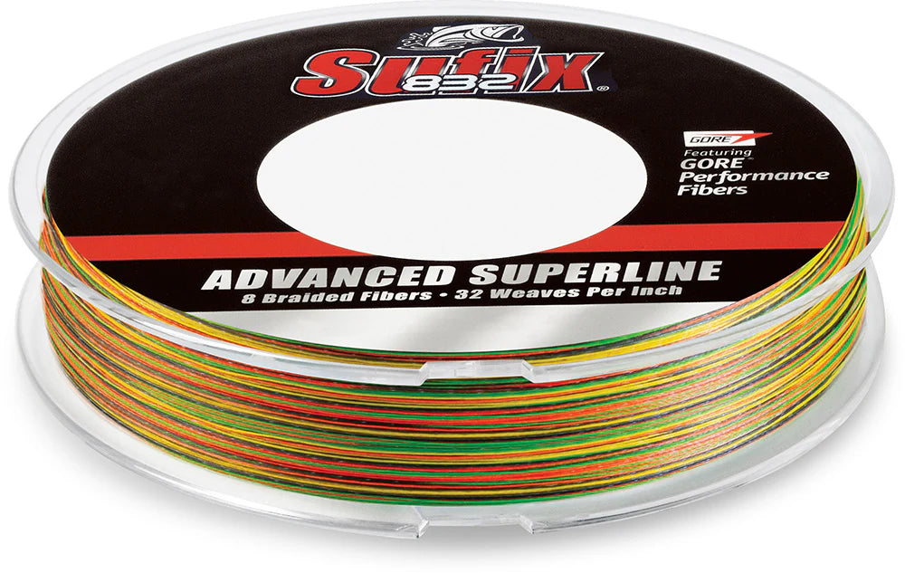 Sufix 832 Advanced Superline Fire Tiger Braided Line 150 Yard Standard Spool