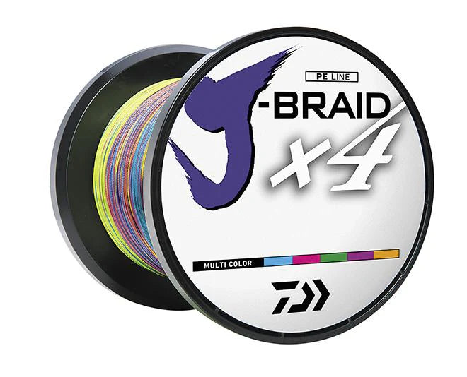 Daiwa J Braid x4 Braided Line 330 Yards Multi Color